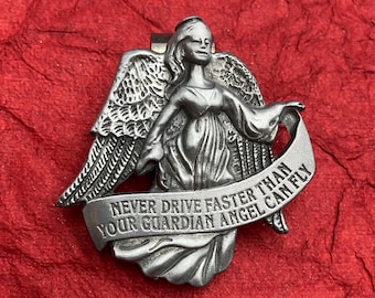 Never Drive Faster Angel Visor Clip #1