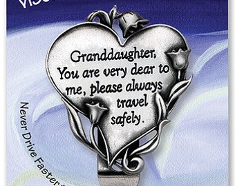 Granddaughter Heart Visor Clip