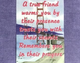 A True Friend Poem Card