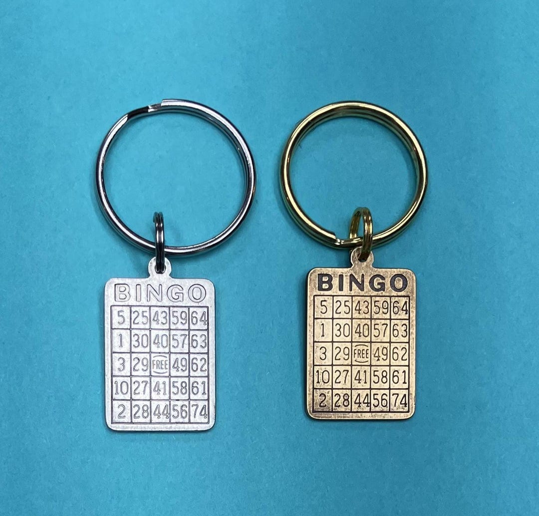 Bingo Key Ring - Etsy
