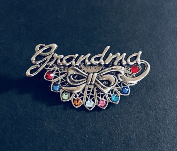 Grandmother pin with best sale birthstones