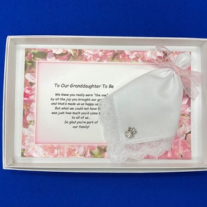 Our Granddaughter-To-Be Hankie & Angel Pin Gift Set
