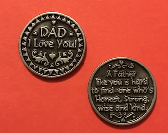 Dad Token: &quot;I Love You&quot; Keepsake (1 1/8&quot;)