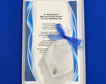 To My*** Daughter, On Your Wedding Day (from  deceased parent), Wedding Handkerchief