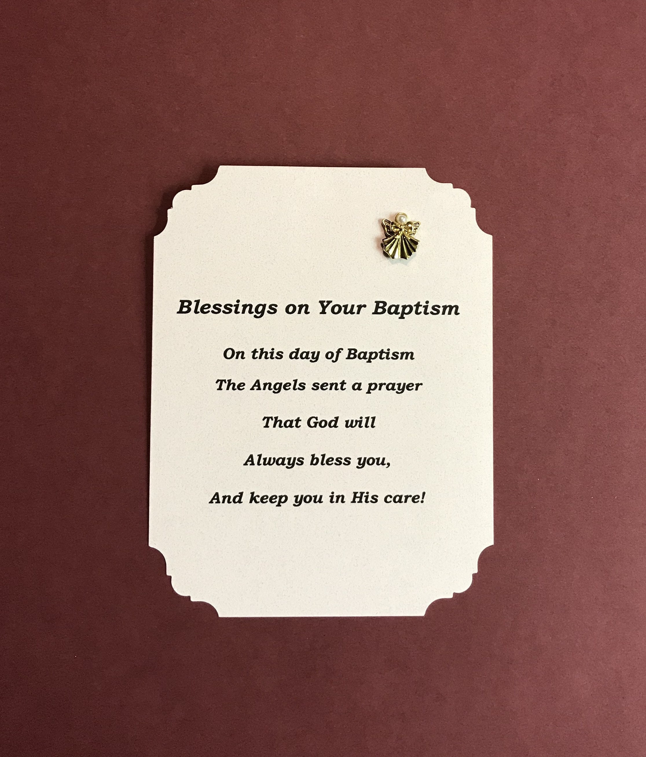 Blessings on Your Baptism Day Angel Pin Set