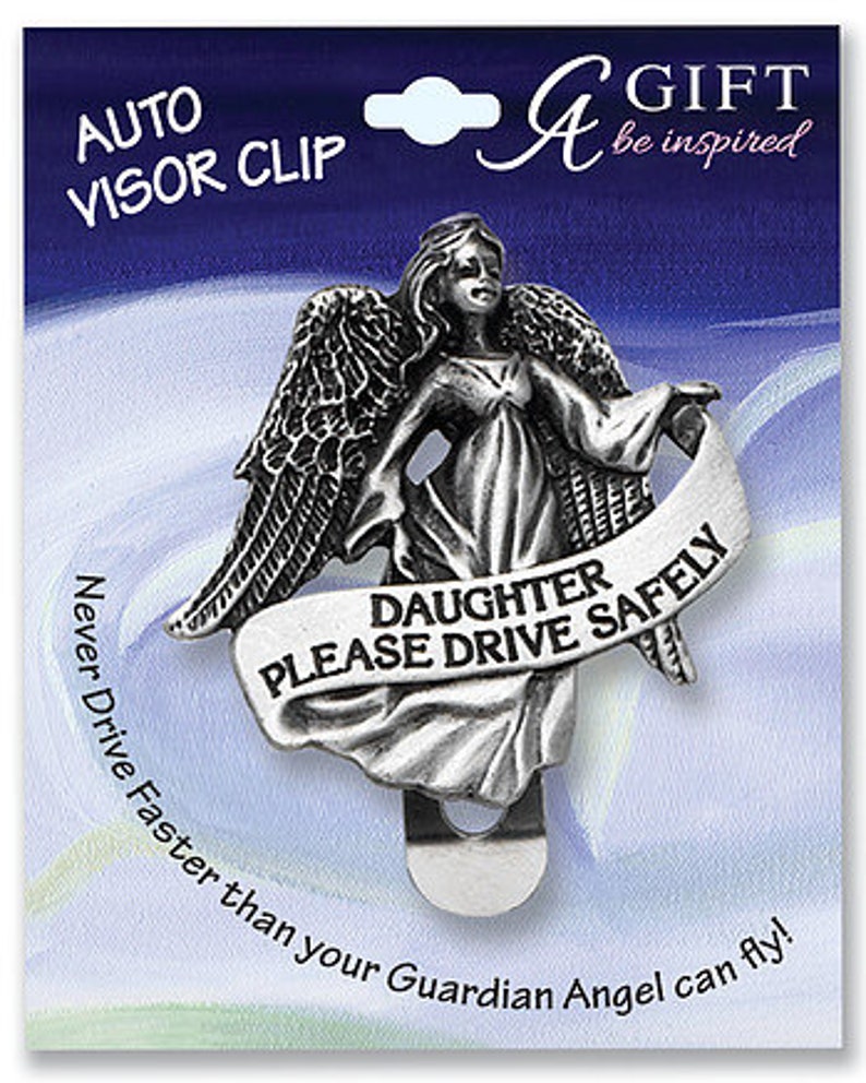 Daughter Guardian Angel Visor Clip Etsy