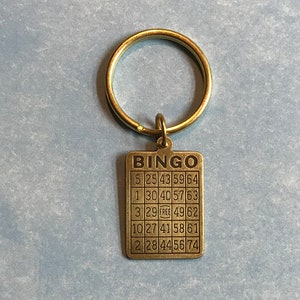 Złoty brelok do kluczy Bingo
