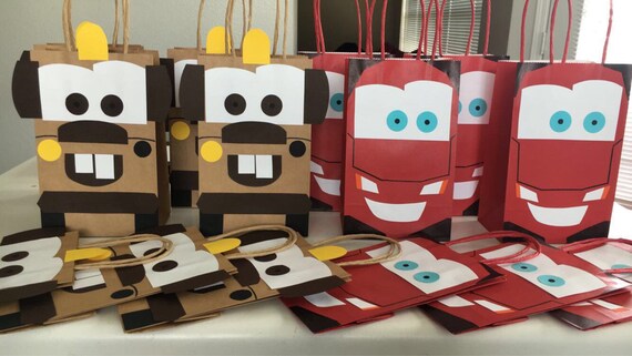 LIGHTNING MCQUEEN Birthday Party Favor Bags Set Of Etsy