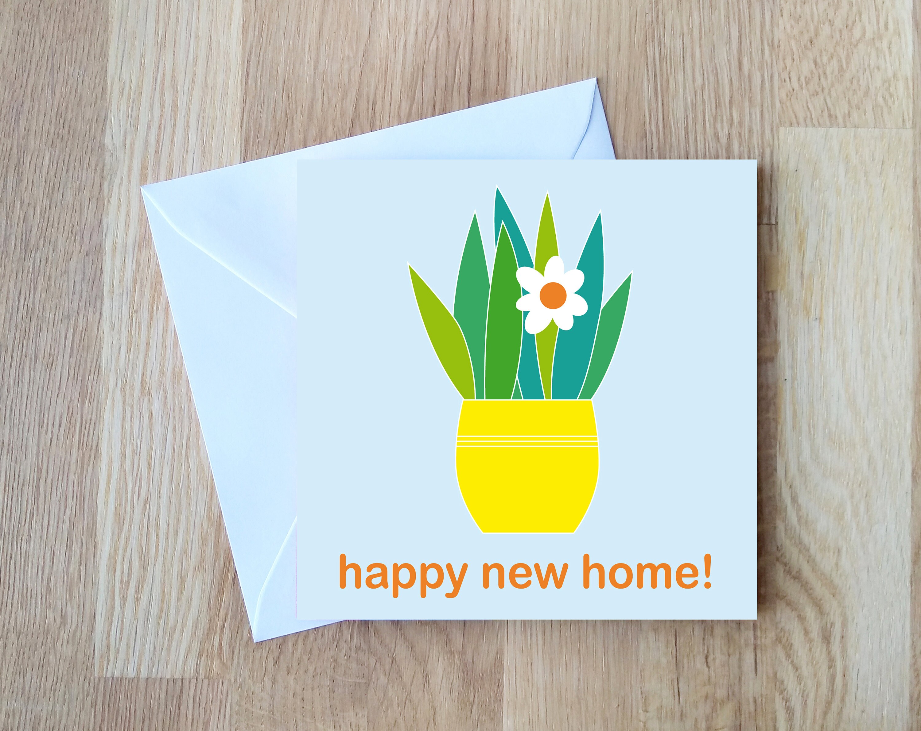 HAPPY NEW HOME blank greetings card by Comfy Marmalade Etsy