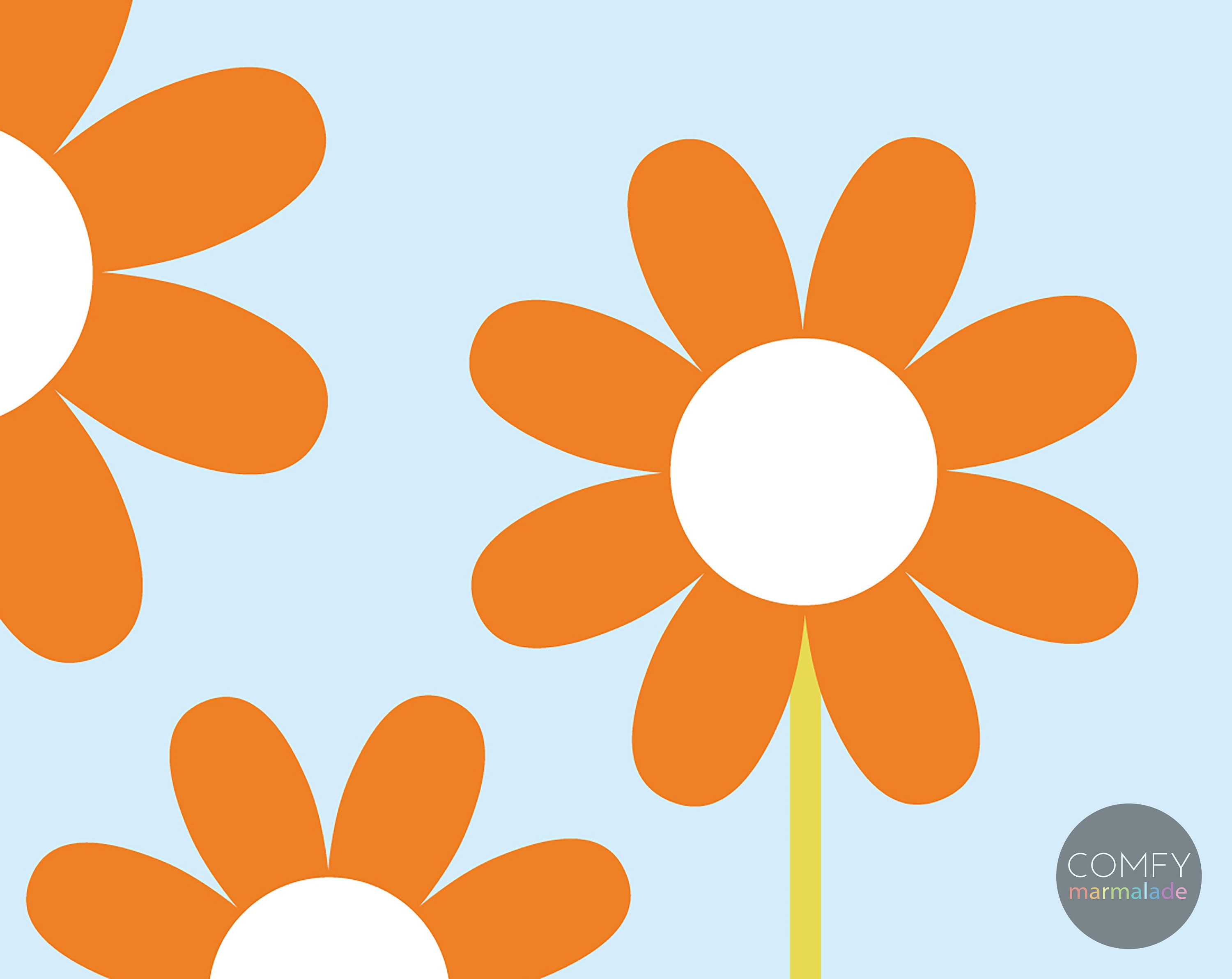 MARMALADE DAISIES Blank Greetings Card by Comfy Marmalade Etsy UK
