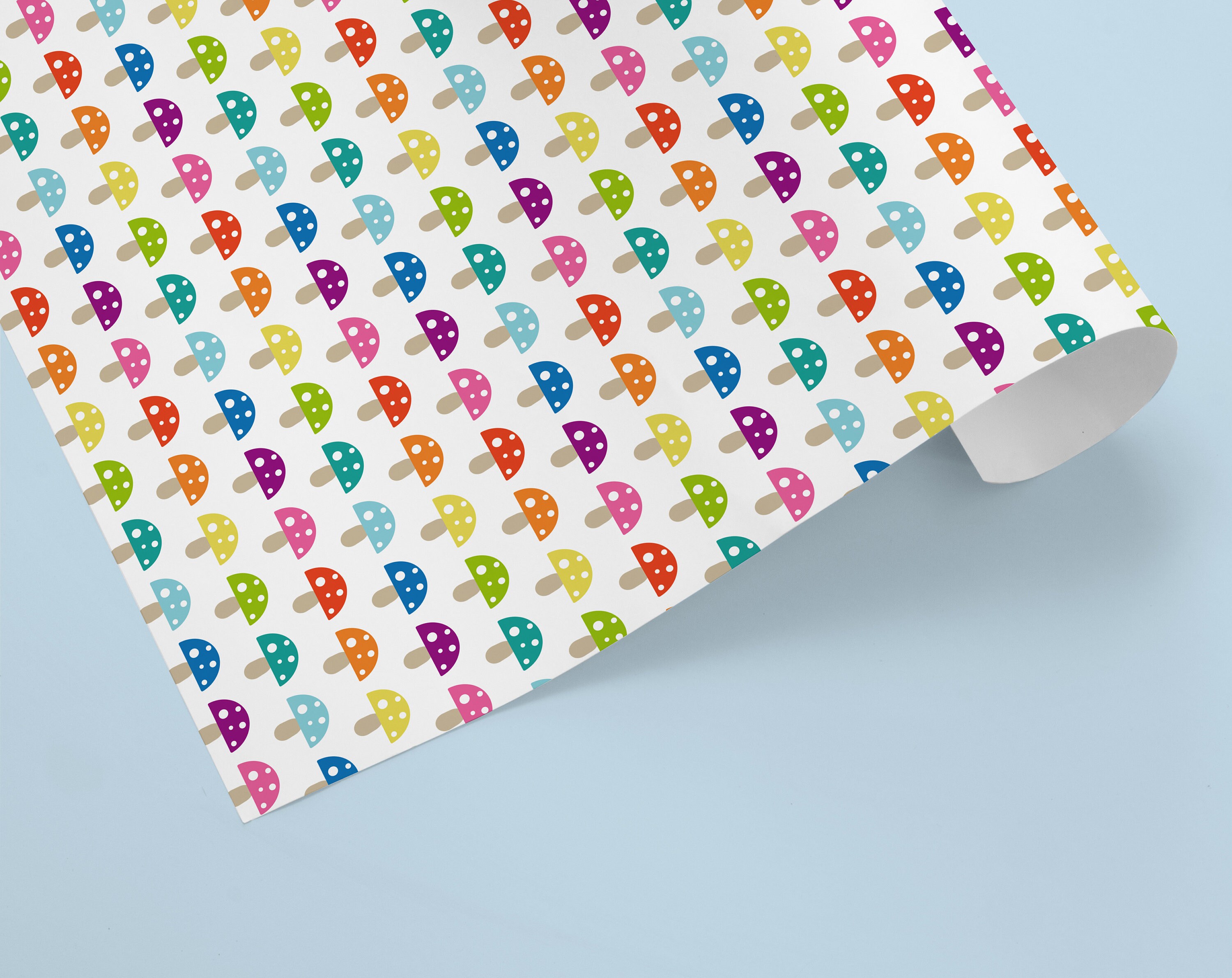 TOADSTOOLS gift wrap sheet by Comfy Marmalade wrapping paper Etsy