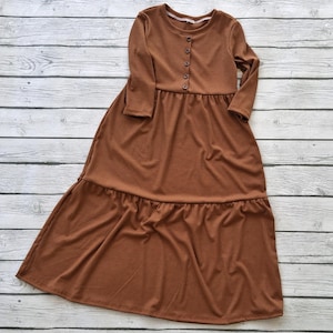 Rust Long Sleeve Maxi Dress - Etsy Rust Long Sleeve Maxi Dress - Etsy
