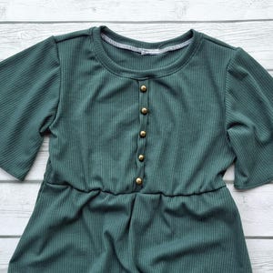 Long Green Dress With Buttons - Etsy
