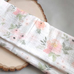 FIRST BABY - Carousel Swaddle Blanket - Pink main image 1