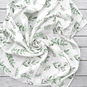Swaddle blanket neutral Organic muslin baby blanket Baby shower gift for a girl Newborn photo prop Baby accessories girl Unisex baby blanket