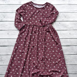 Dark Red Maxi Dress - Etsy