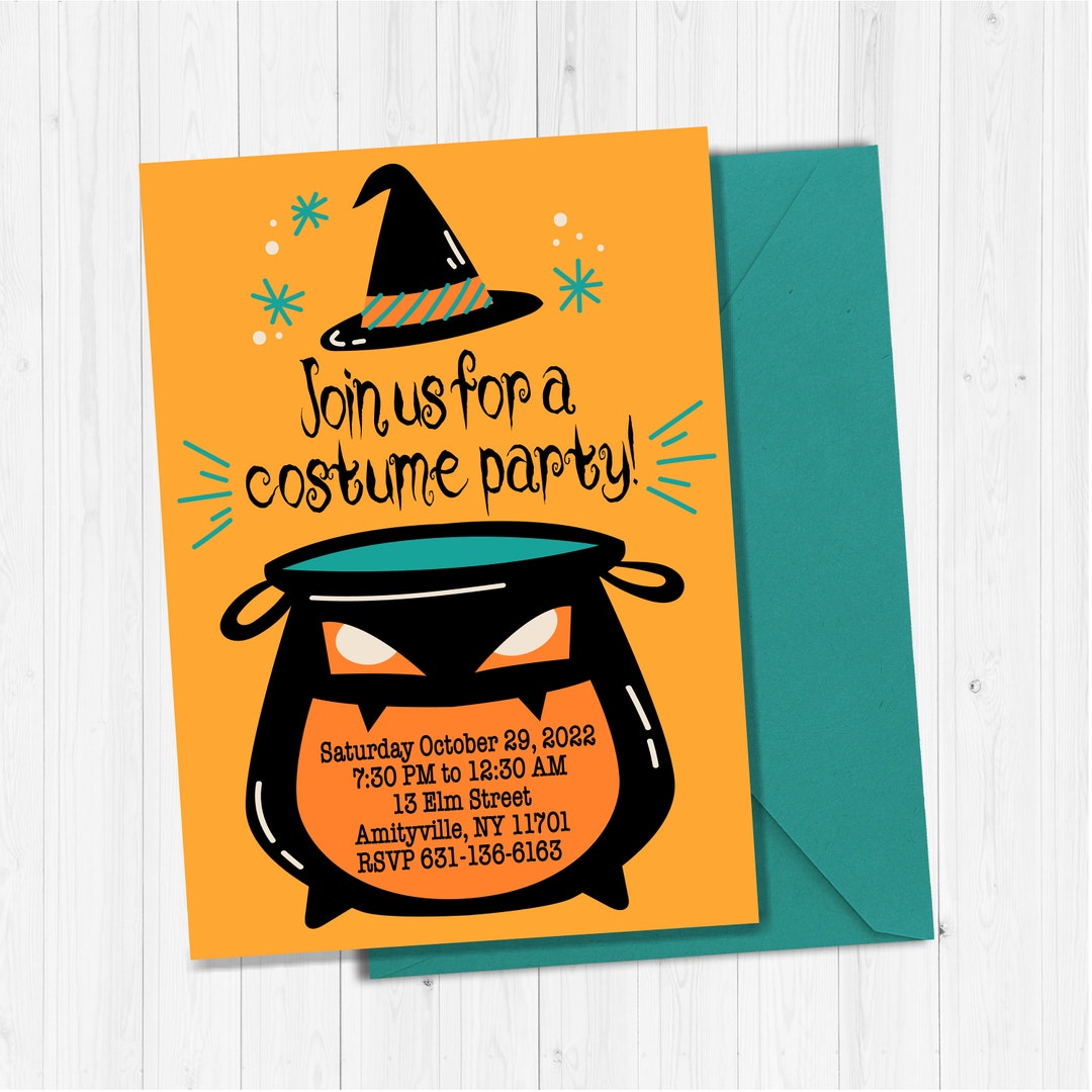 Halloween Invitation, Printable Halloween Party Invitations, Halloween