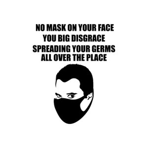 Portez un masque, Pas de masque sur votre visage, Big Disgrace, Pro Mask svg, SVG, PNG, JPEG, Cricut, Silhouette, Cut File, Freddie Mercury Mask svg, queen