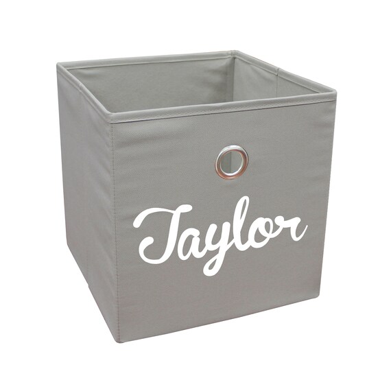Personalized Storage Bin Custom Fabric Cube Organizer Storage Tote Kids Storage Room Organizer Home Office Cube Storage Name Bin Etsy Sweden