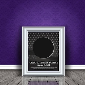 Total Solar Eclipse Print, Eclipse Party Decor, Wall Art, Eclipse 2017 Printable Wall Art, Solar Eclipse 2017 Digital Download, Tshirt Art