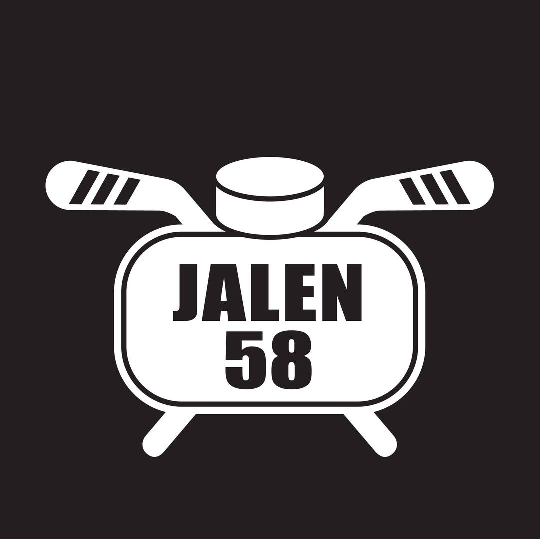 Custom Hockey Decal Personalized Ice Hockey Name and Number Etsy