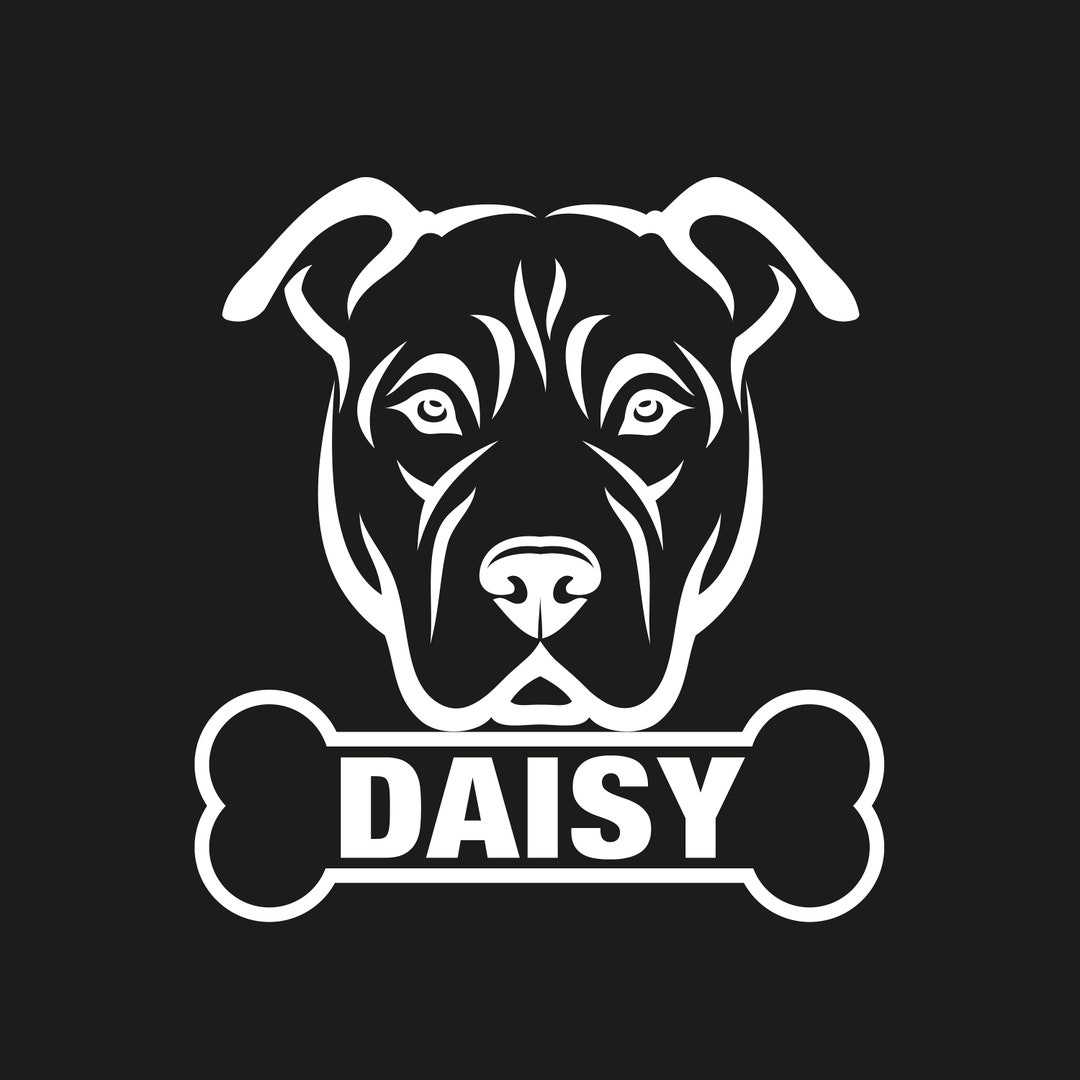 Custom Pit Bull Decal Personalized Pit Bull Decal Bullie Car Etsy