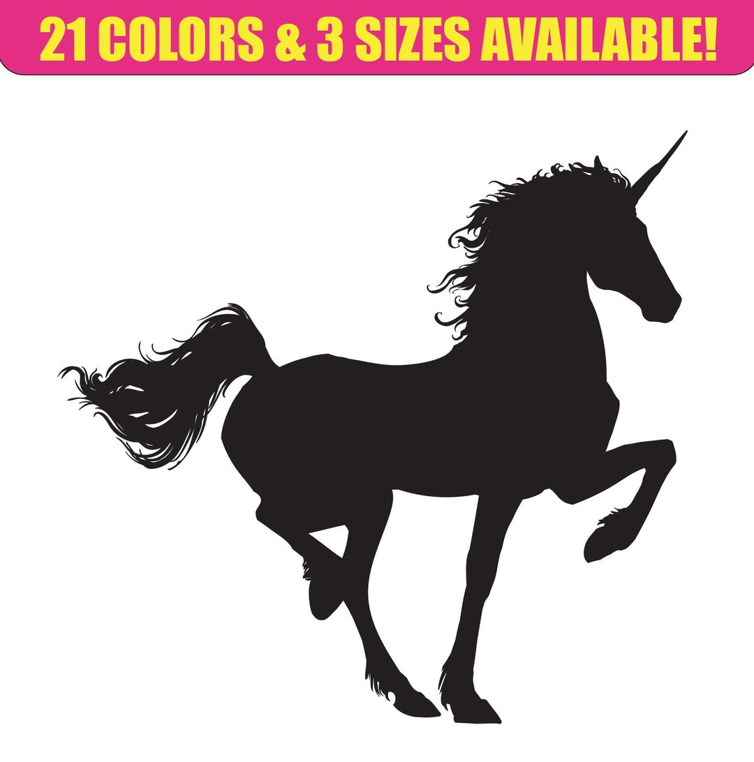 Unicorn Decal Unicorn Sticker Unicorn Laptop Decal Unicorn Etsy