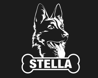 Custom German Shepherd Decal, Personalized German Shepherd Decal, GSD Car Decal, German Shepherd Sticker, German Shepherd Decal, GSD Sticker