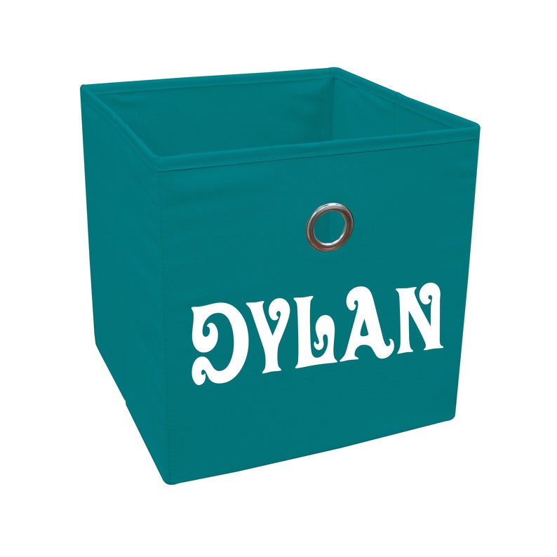 Personalized Storage Bin Custom Fabric Cube Organizer Etsy