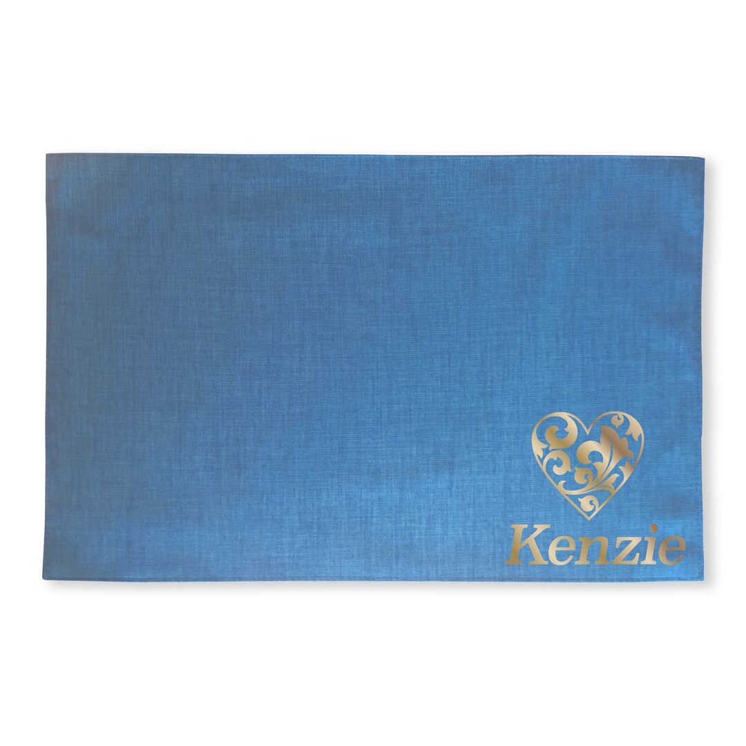 Personalized Placemats, Blue Custom Placemats, Blue Mongramed Placemats