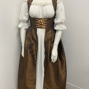 Medieval/Renaissance peasant over dress with chemise costume/cosplay