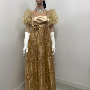 Gold Regency era dress/Bridgerton inspired/costume