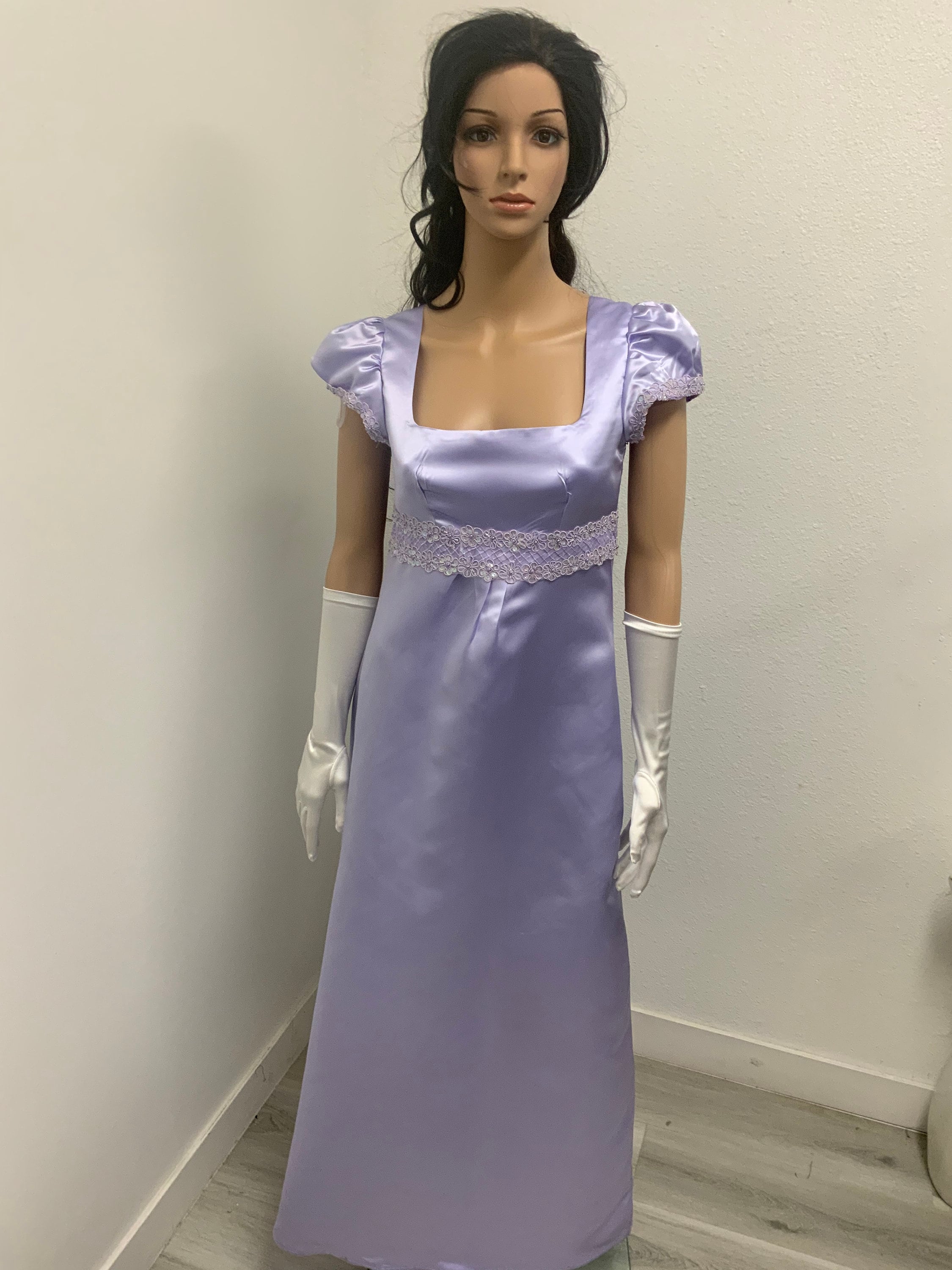Lavender Empire waist Regency style dress/costume/cosplay