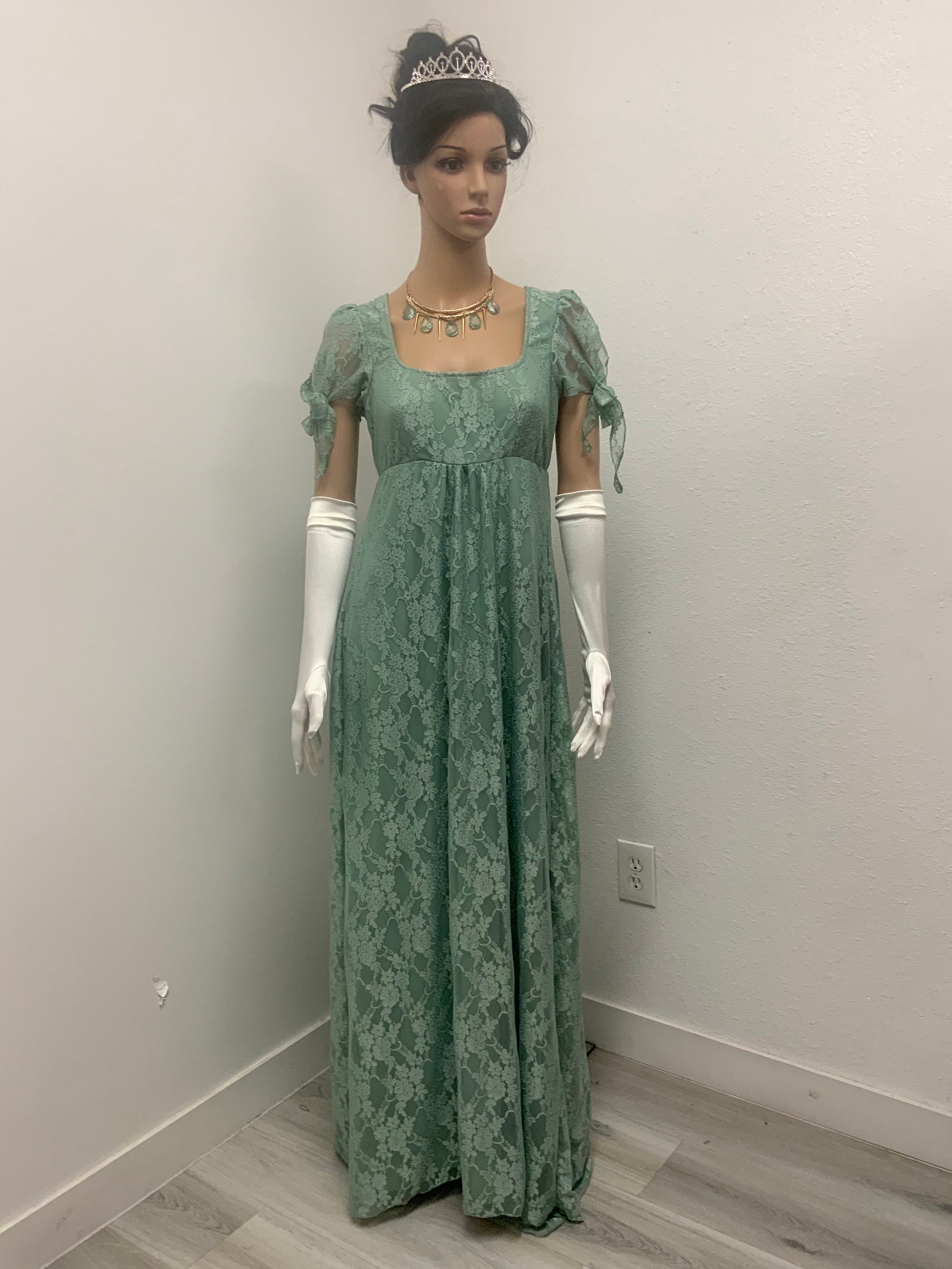 Lace Regency Era Dress/gown/costume Bridgerton Inspired 