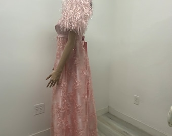 open lace back dress Pink Floral Eyelet Samantha Dress
