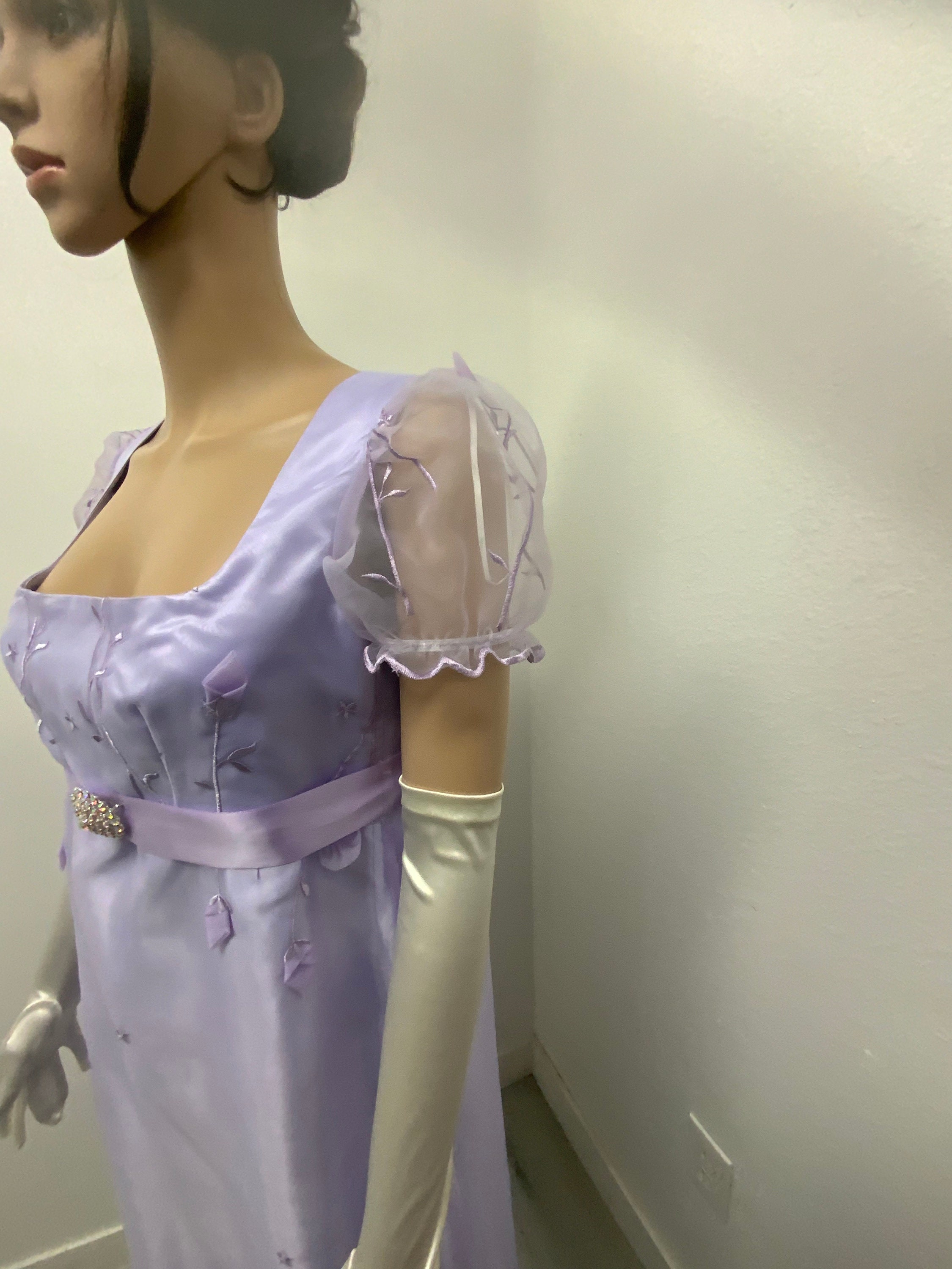Lavender Empire waist Regency style dress/costume/cosplay