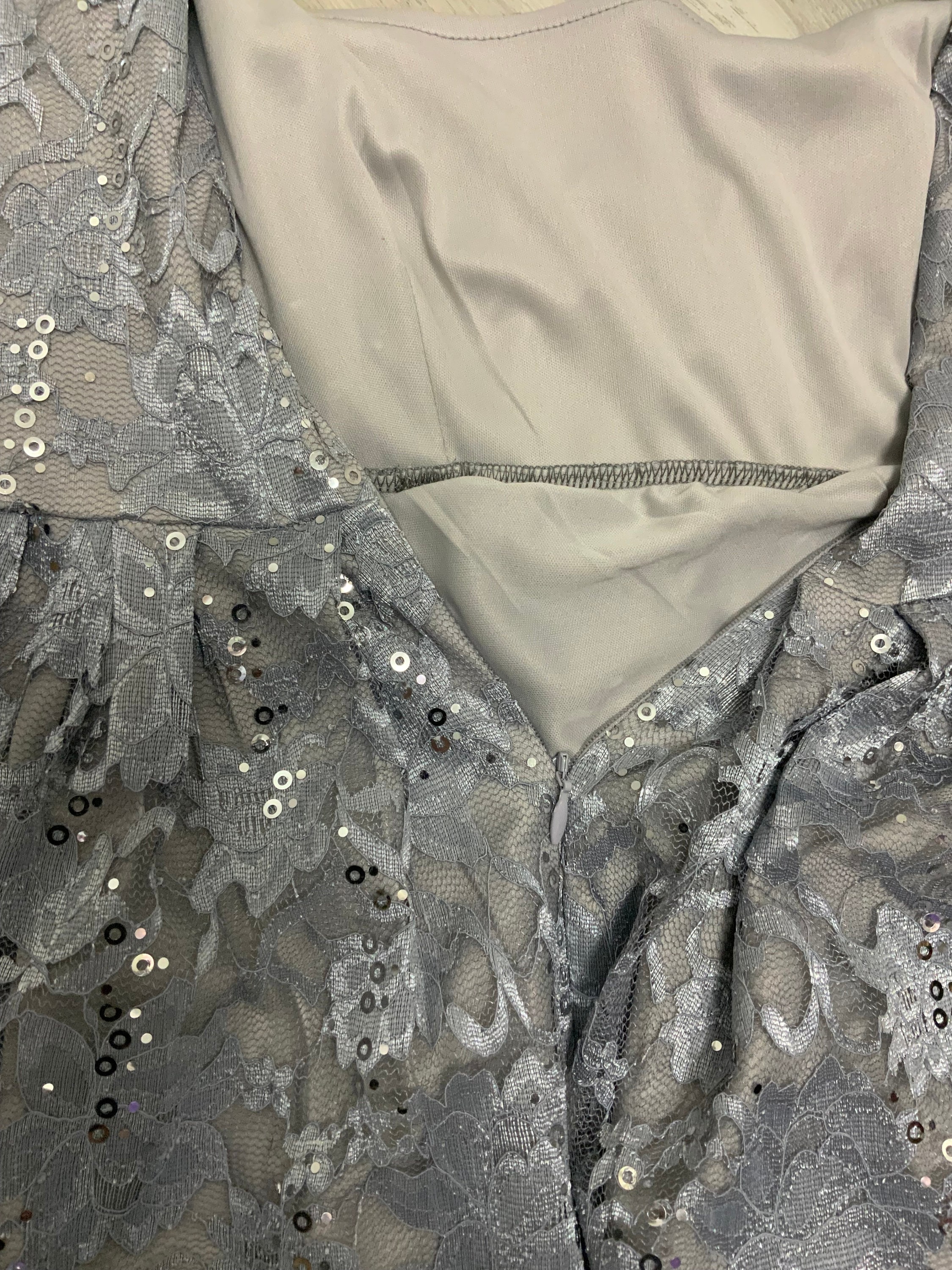 silver regency dress Vintage Style Regency Dress: Silver Color Embroidery Dresses