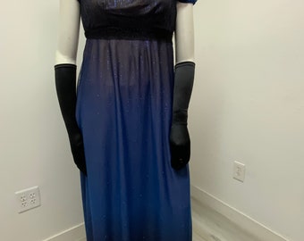 Blue and blackRegency Era dress/Bridgerton inspired costume/cosplay