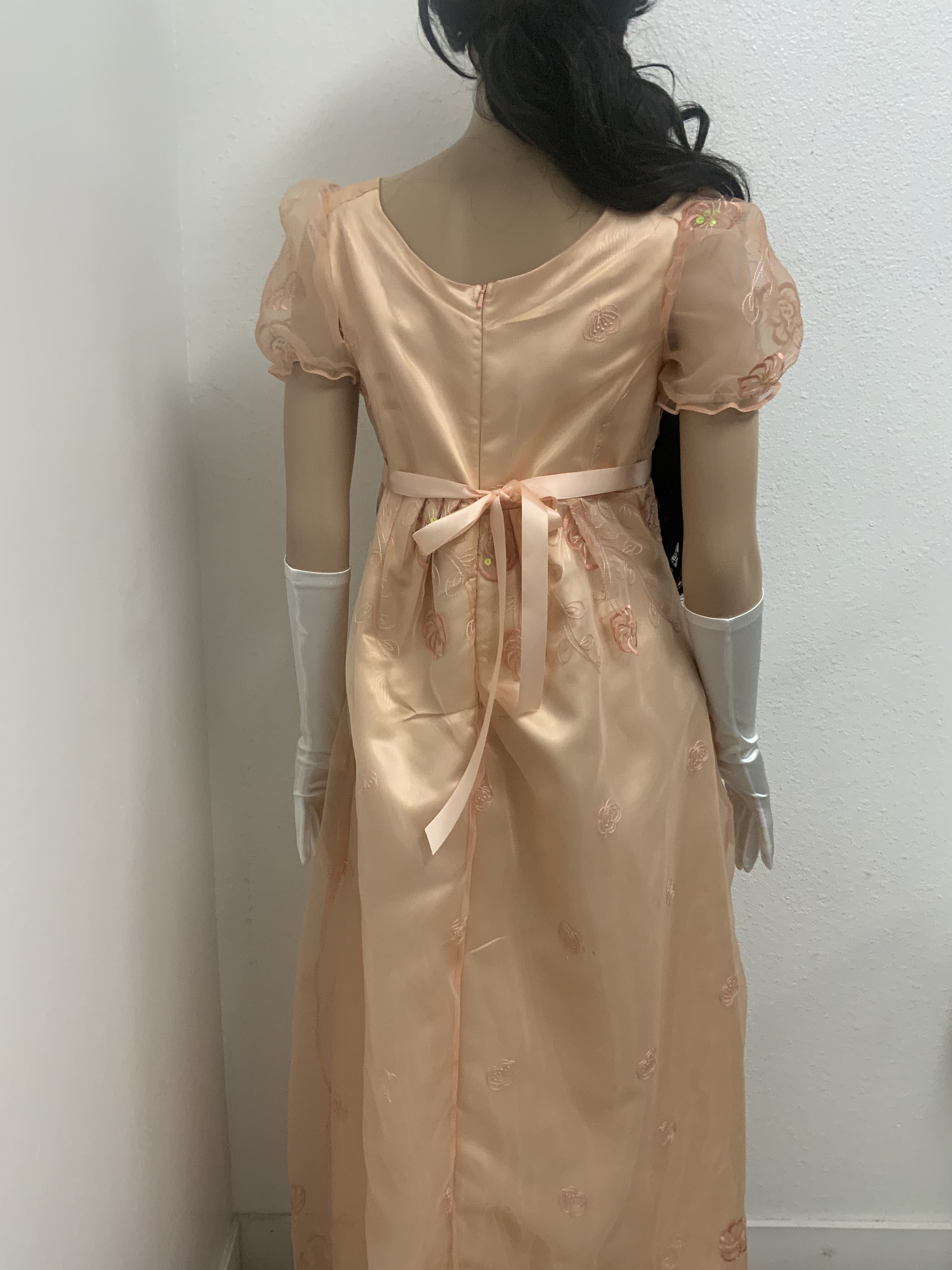green emerald velvet dress The Scarlette Dress in Peach Tapestry 12 / Peach Tapestry