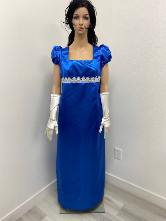 Blue empire top waist dress