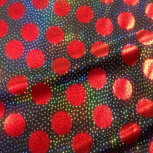 Black and red polka dot 4 wat foil spandex
