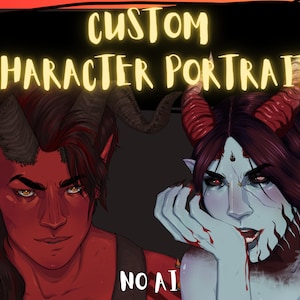 Custom character portrait | FREE DnD character token! NO AI