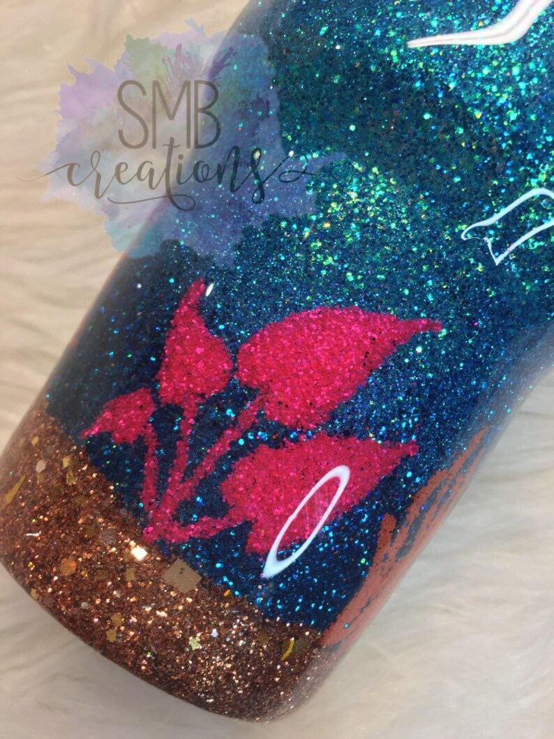 Ocean Scene full glitter tumbler sea turtle dolphin Y ETI Etsy