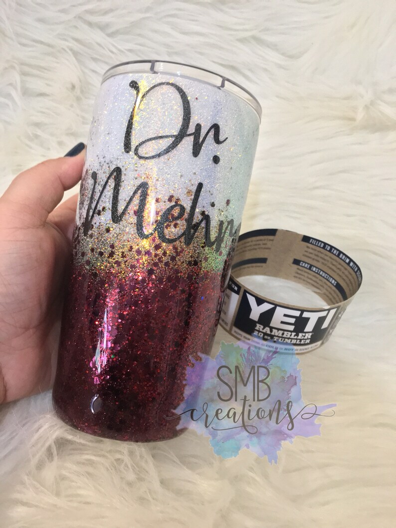 Burgundy and White Glitter Tumbler Maroon Sparkle Glitter Etsy
