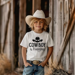 Cowboy is Training Toddler Tee, Cute Kids Cowboy Shirt, Fun Cowboy Outfit, Western Theme Kids Apparel, Baby Shower Gift, Birthday Gift