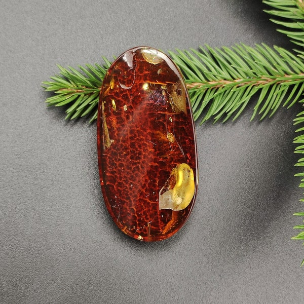 Transparent amber pendant, dragon skin on amber, amber skin, baltic amber, transparent baltic amber, pendant