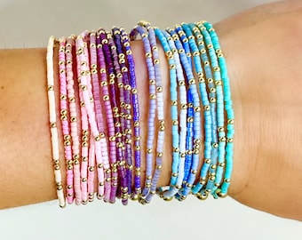 Miyuki Samen Perlen Armband: Gold Filled Stacking Armband