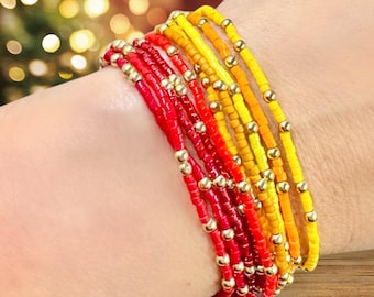Miyuki Seed Bead Bracelet: Gold Filled Stacking Bracelet