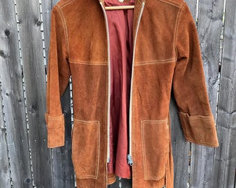 Vintage Suede Leather Jacket (SM)