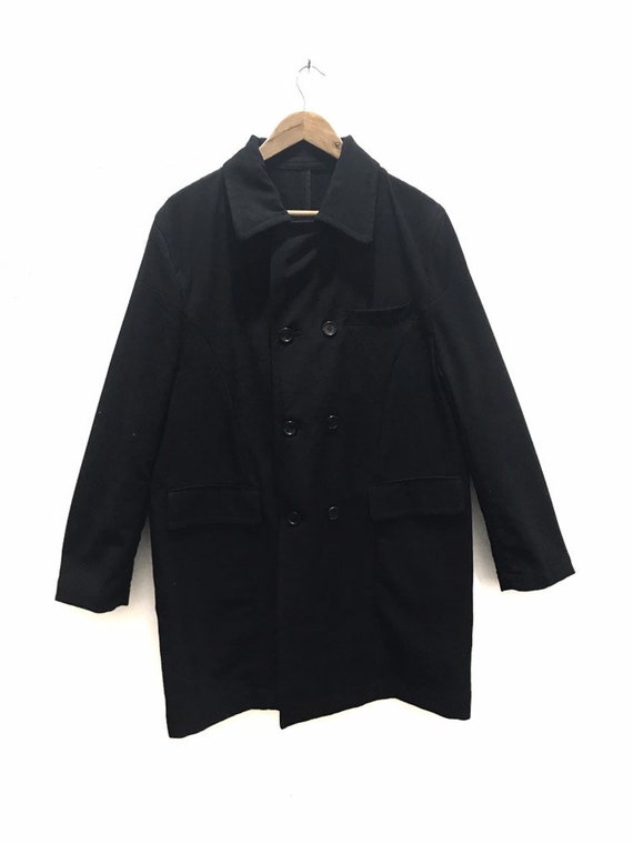 Commes des Garcons Homme Long Wool Nylon Jacket